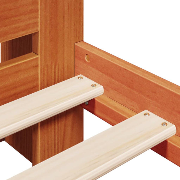 Massivholzbett mit Regal 135x190 cm