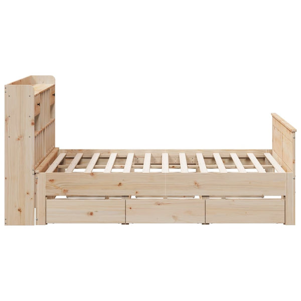 Massivholzbett 180x200 Kiefer mit Regal