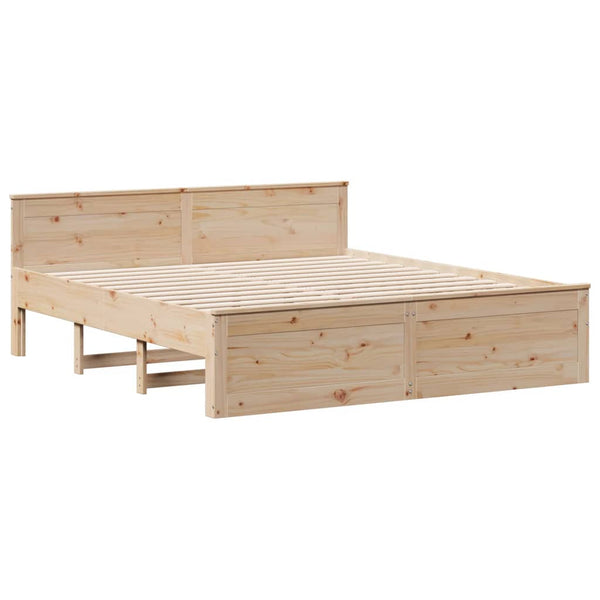 Massivholzbett 180x200 Kiefer mit Regal