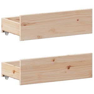 Massivholzbett 140x190 mit Regal Kiefer
