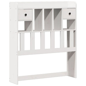 Massivholzbett Kiefer mit Regal Weiß 90x190 cm