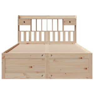 Massivholzbett 140x200 Kiefer mit Regal