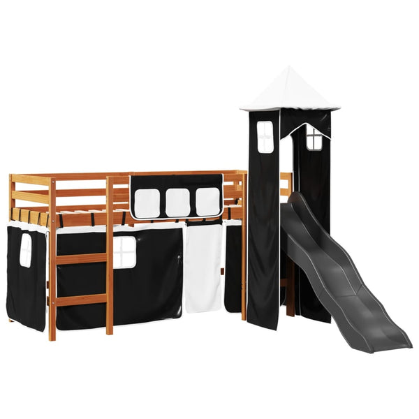 Kinderhochbett mit Turm 80x200 cm Kiefer