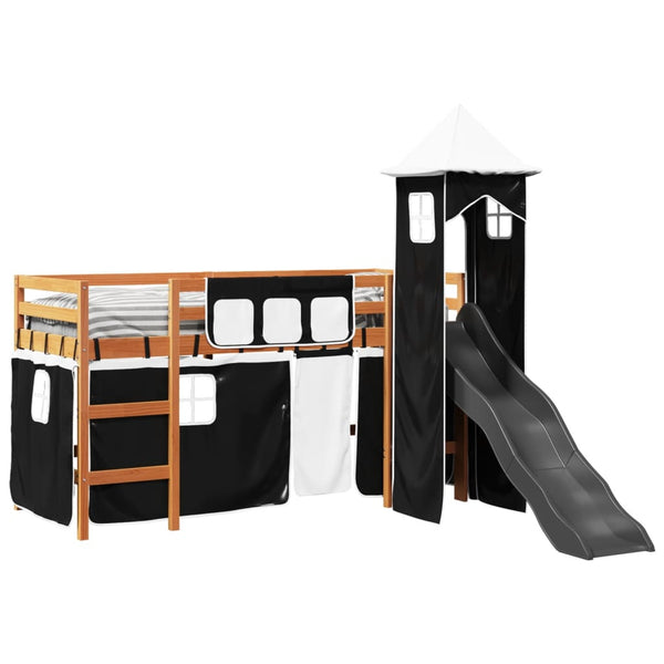 Kinderhochbett mit Turm 80x200 cm Kiefer