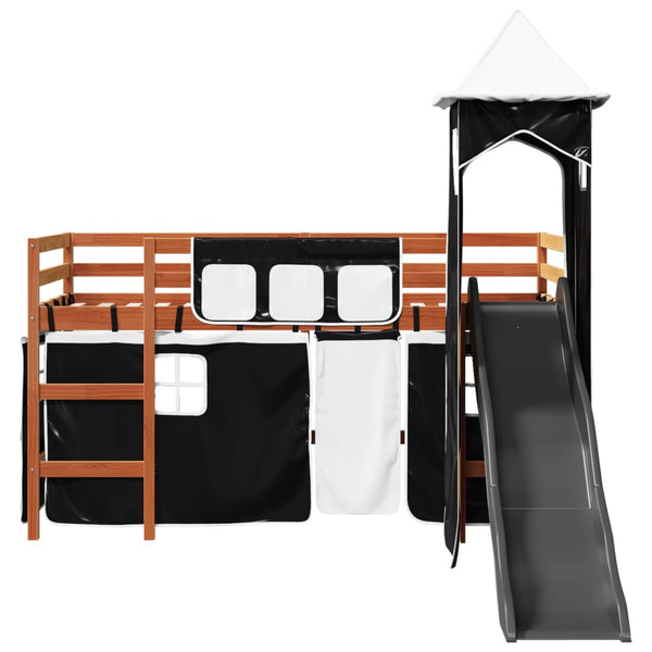 Kinderhochbett mit Turm 80x200 cm Kiefer