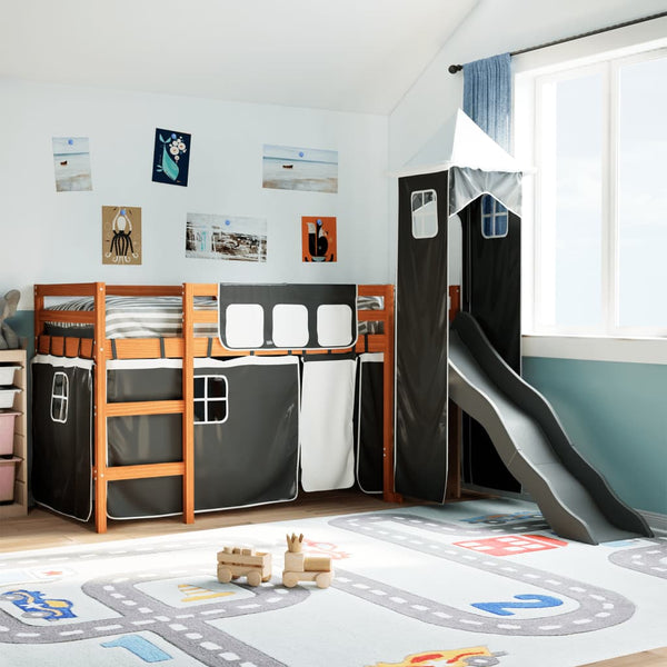 Kinderhochbett mit Turm 80x200 cm Kiefer