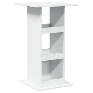 Bartisch Weiß mit Ablagen 60x60 cm