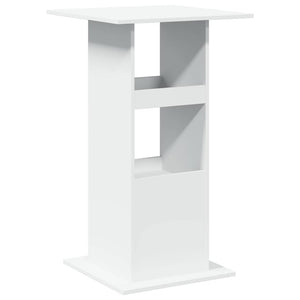 Bartisch Weiß mit Ablagen 60x60 cm