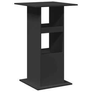 Schwarzer Bartisch mit Ablagen 60x60x102 cm