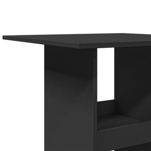 Schwarzer Bartisch mit Ablagen 60x60x102 cm