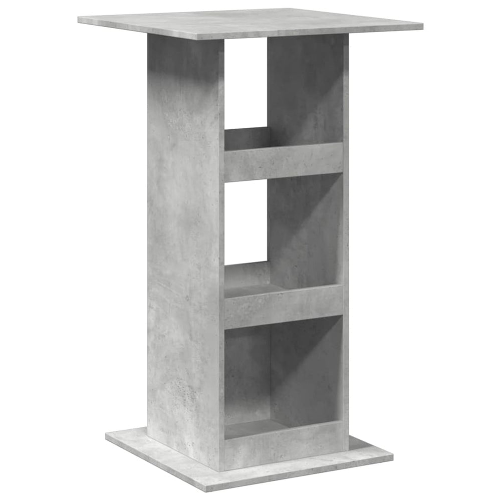 Bartisch Betongrau mit Ablagen 60x60x102 cm
