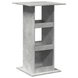 Bartisch Betongrau mit Ablagen 60x60x102 cm