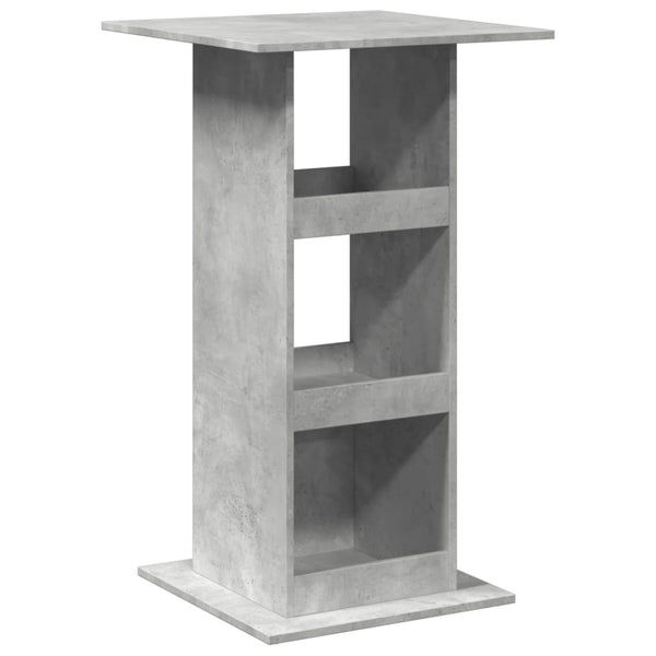 Bartisch Betongrau mit Ablagen 60x60x102 cm