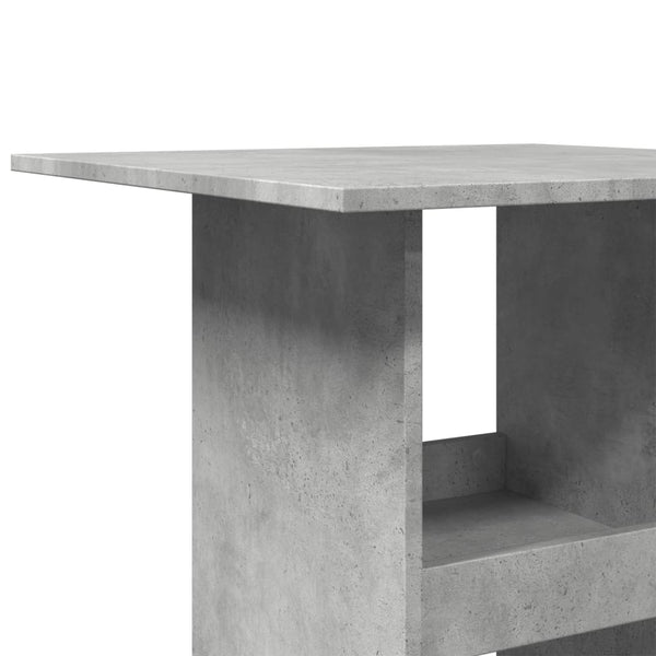 Bartisch Betongrau mit Ablagen 60x60x102 cm