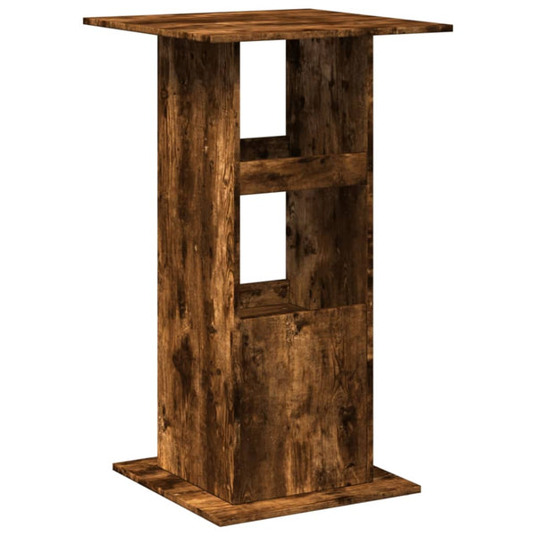 Bartisch mit Ablagen Räuchereiche 60x60 cm