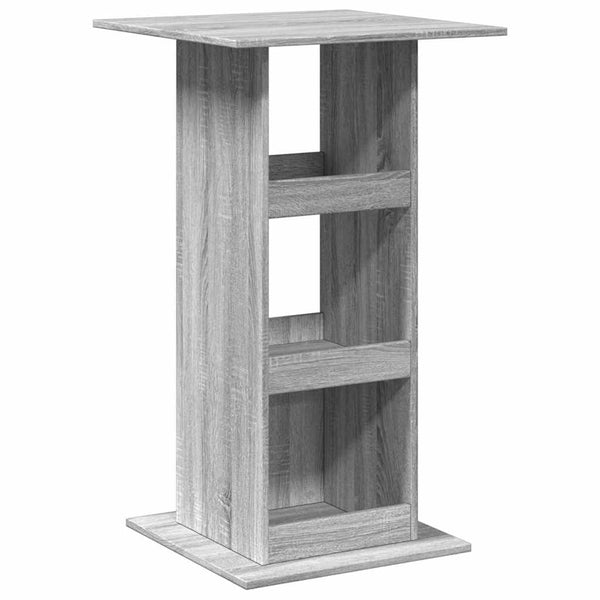 Bartisch Grau Sonoma 60x60 cm mit Ablagen