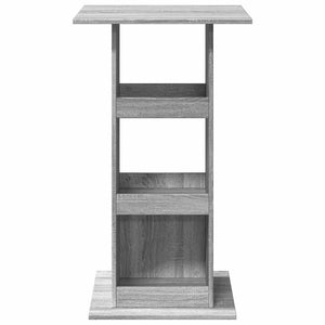 Bartisch Grau Sonoma 60x60 cm mit Ablagen