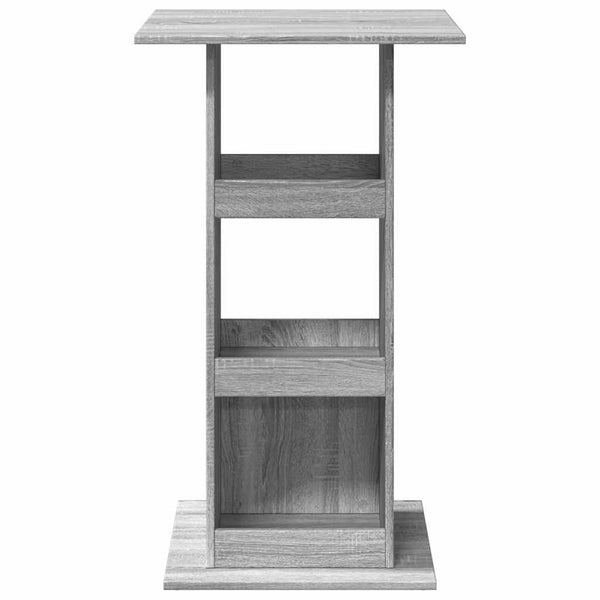Bartisch Grau Sonoma 60x60 cm mit Ablagen