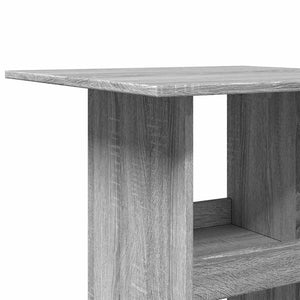 Bartisch Grau Sonoma 60x60 cm mit Ablagen