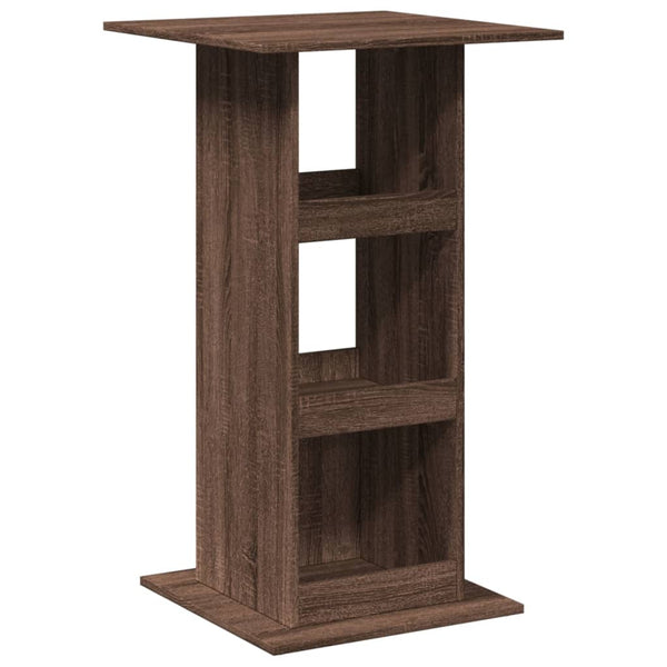 Bartisch Braun Eiche mit Ablagen 60x60 cm