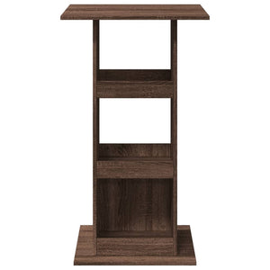 Bartisch Braun Eiche mit Ablagen 60x60 cm