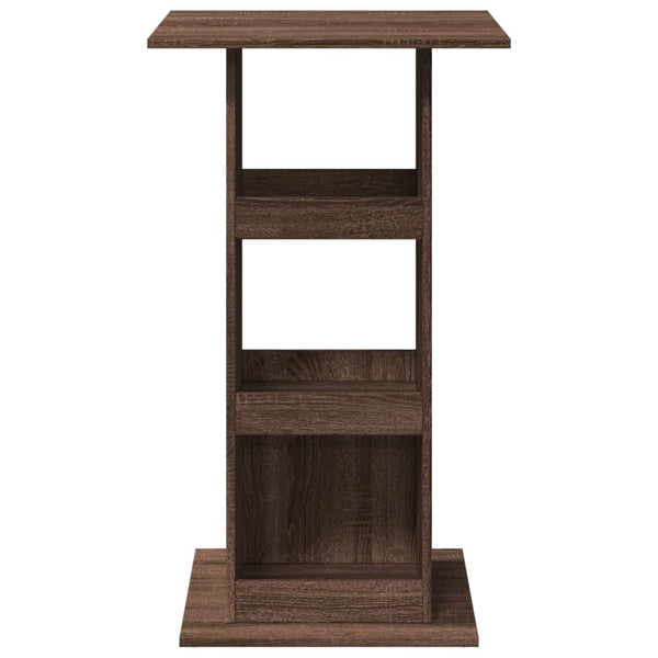 Bartisch Braun Eiche mit Ablagen 60x60 cm