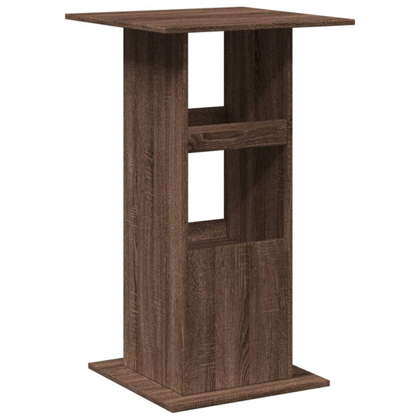 Bartisch Braun Eiche mit Ablagen 60x60 cm