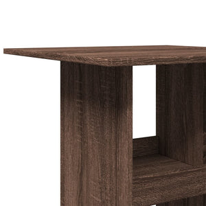 Bartisch Braun Eiche mit Ablagen 60x60 cm