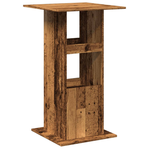 Bartisch mit Ablagen, Altholz-Optik
