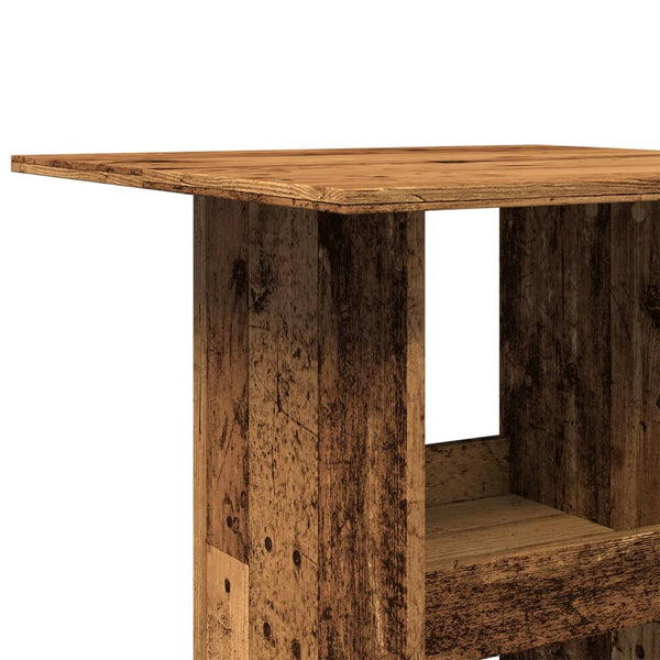 Bartisch mit Ablagen, Altholz-Optik
