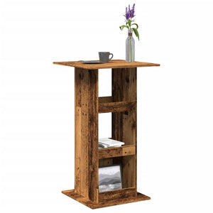 Bartisch mit Ablagen, Altholz-Optik