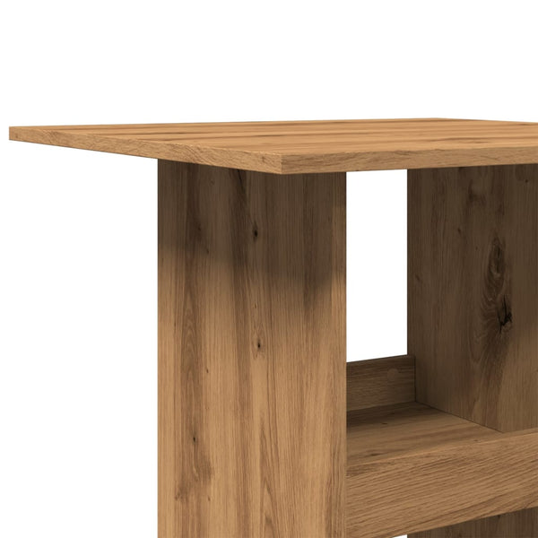 Bartisch Artisan-Eiche mit Ablagen 60x60 cm