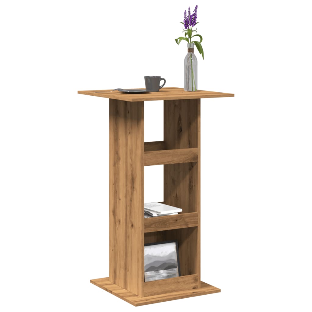 Bartisch Artisan-Eiche mit Ablagen 60x60 cm