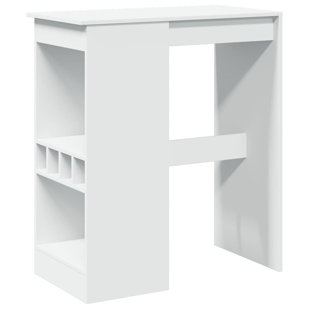 Bartisch mit Regal Weiß 90x47,5 cm