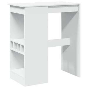 Bartisch mit Regal Weiß 90x47,5 cm
