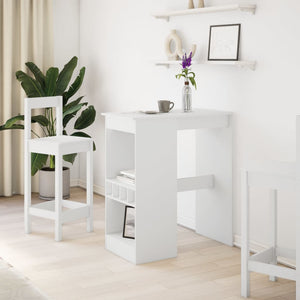 Bartisch mit Regal Weiß 90x47,5 cm