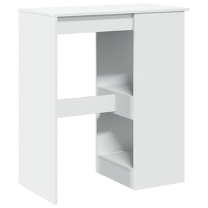 Bartisch mit Regal Weiß 90x47,5 cm