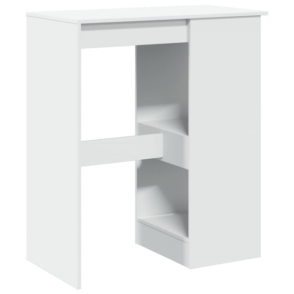 Bartisch mit Regal Weiß 90x47,5 cm