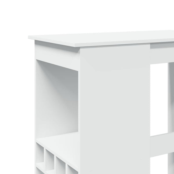 Bartisch mit Regal Weiß 90x47,5 cm