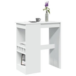 Bartisch mit Regal Weiß 90x47,5 cm