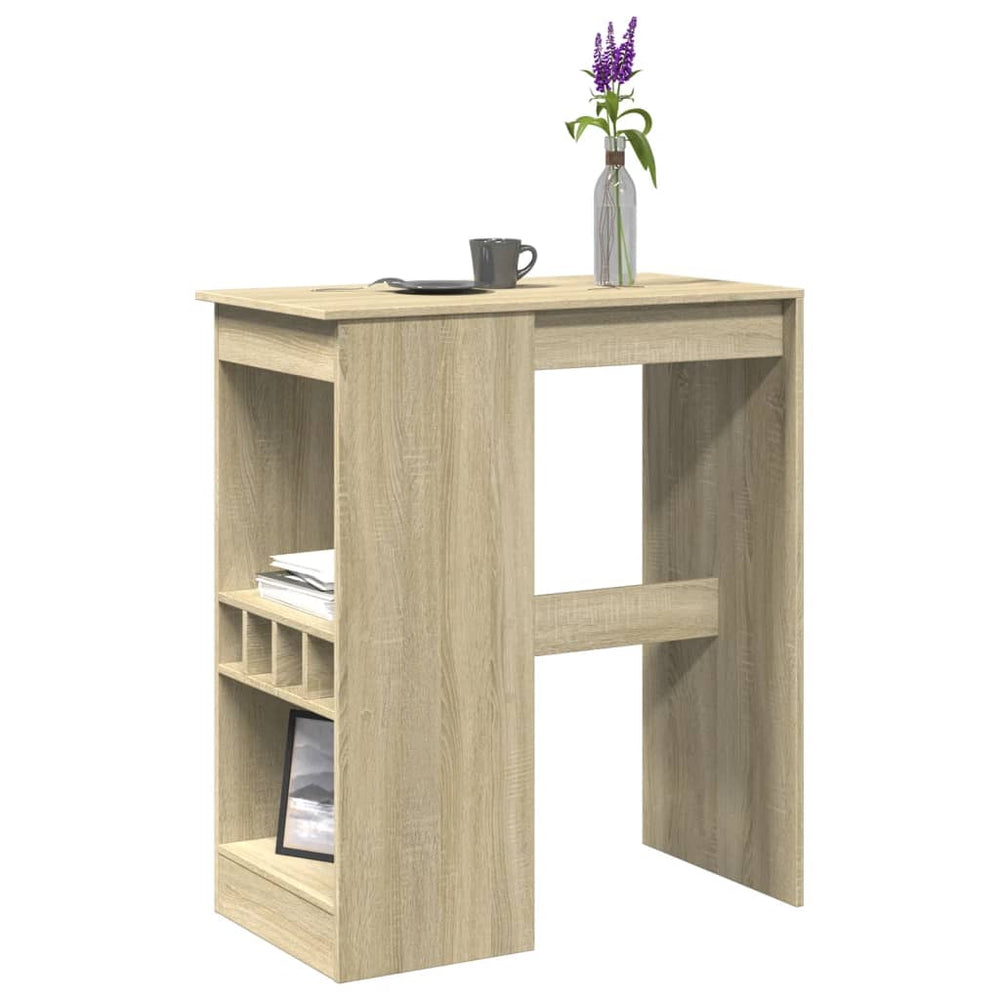 Bartisch mit Regal Sonoma-Eiche 90 cm