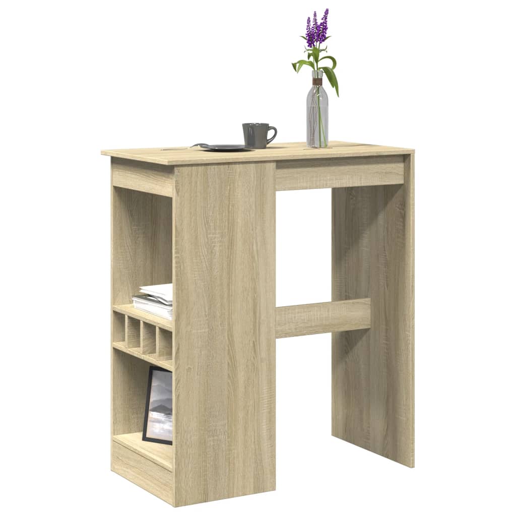 Bartisch mit Regal Sonoma-Eiche 90 cm