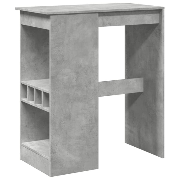 Bartisch mit Regal Betongrau 90cm