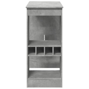 Bartisch mit Regal Betongrau 90cm