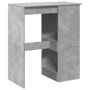 Bartisch mit Regal Betongrau 90cm