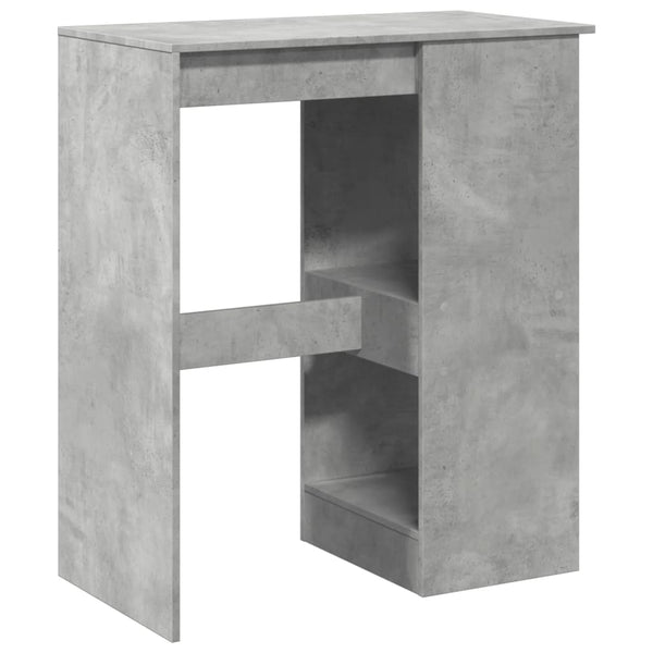 Bartisch mit Regal Betongrau 90cm