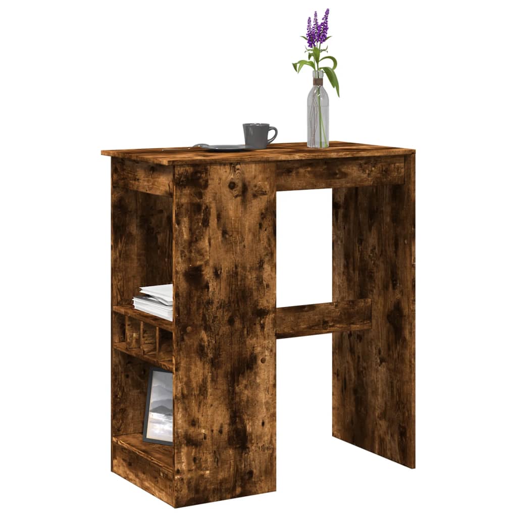 Bartisch mit Regal Räuchereiche