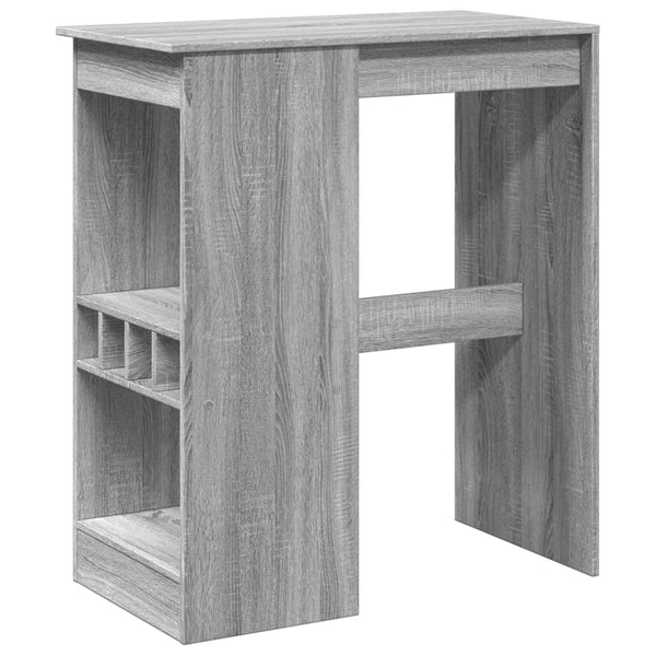 Bartisch mit Regal Grau Sonoma 90 cm