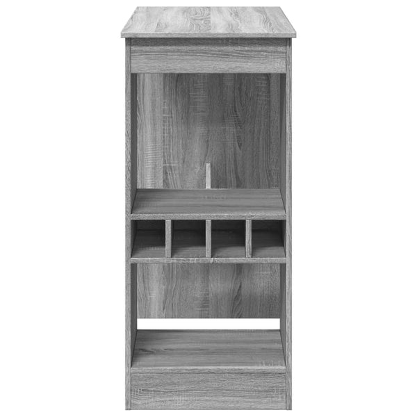 Bartisch mit Regal Grau Sonoma 90 cm