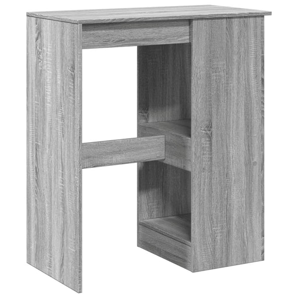 Bartisch mit Regal Grau Sonoma 90 cm
